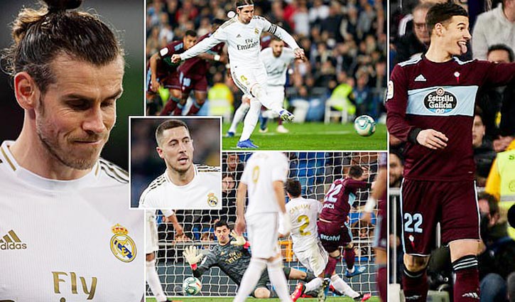 Leaders Real Madrid held by Celta Vigo on Hazard's return