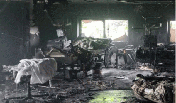 8 Covid-19 patients die in hospital fire in India