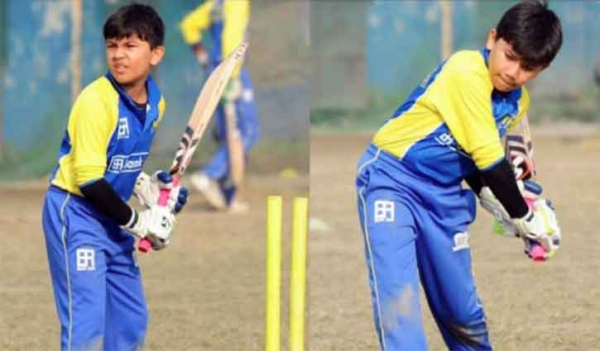 Young cricketer Ahnaf following father’s foot prints (video)