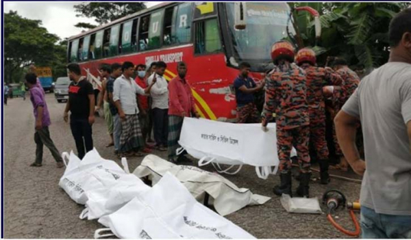 Bus-private car collision kills 5 in Sylhet