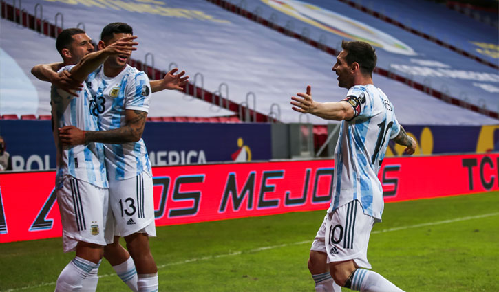 Goal from Rodriguez helps Argentina secure win