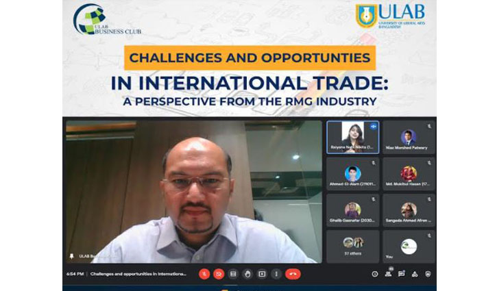 Webinar on Challenges & opportunities in Int’l Trade held at ULAB