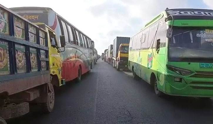 13-km traffic jam on Dhaka-Tangail highway