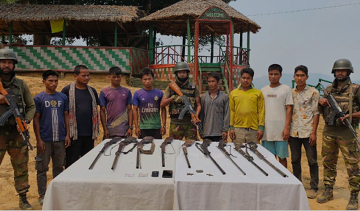8 held with firearms in Bilaichari