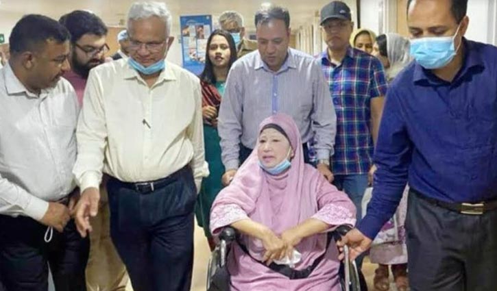Khaleda Zia will return home in the evening