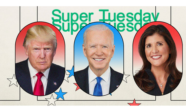 Trump, Biden dominate Super Tuesday contests as they march toward rematch