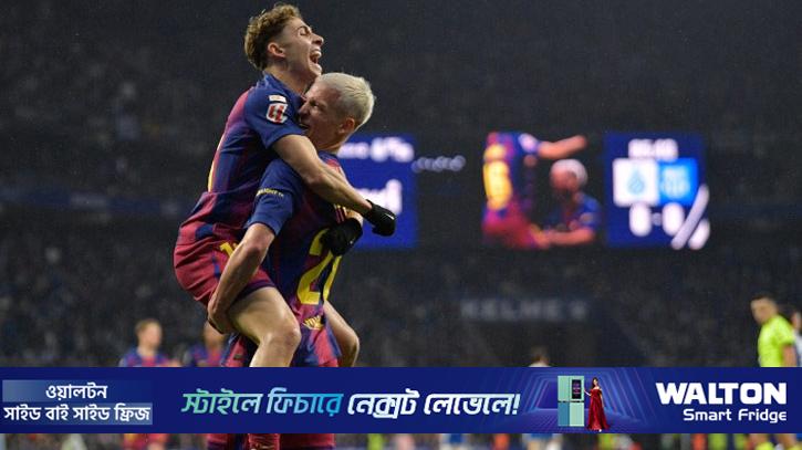 শেষ মুহূর্তের ঝড়ে কাতালান ডার্বি জিতল বার্সা