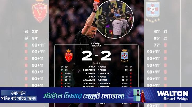 এক ম্যাচে ১৭ লাল কার্ড!