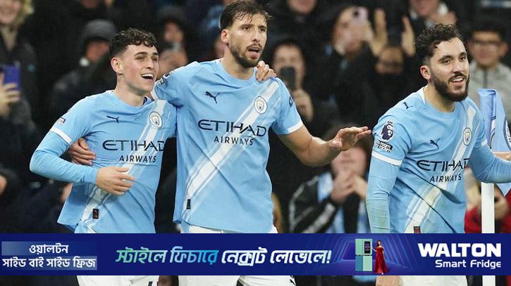 আর্সেনালের হারের রাতে দারুণ জয়ে ব্যবধান কমাল ম্যানসিটি