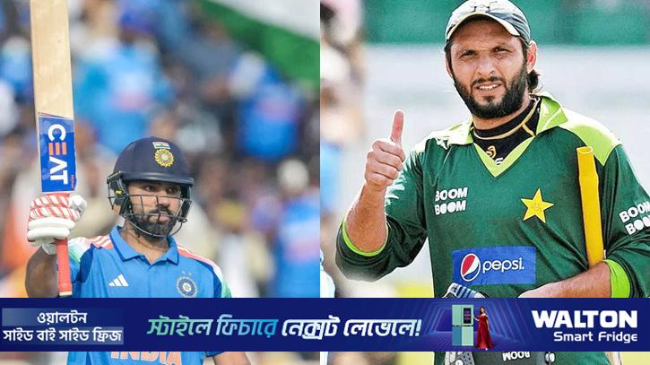 আফ্রিদিকে পেছনে ফেলে ছক্কার বিশ্বরেকর্ড গড়লেন রোহিত