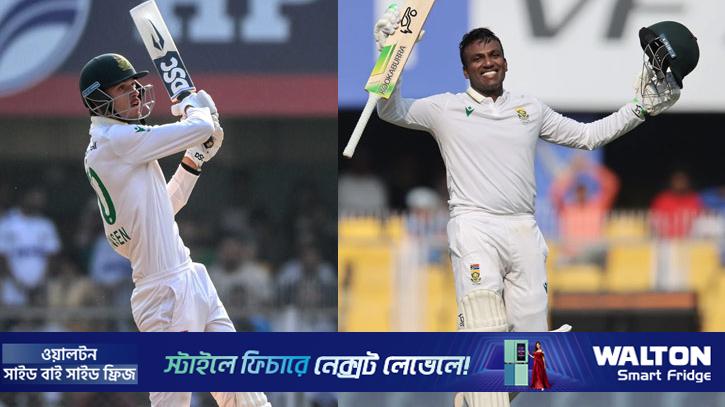 মুথুসামি-জানসেনের ব্যাটে দ্বিতীয় দিন দ. আফ্রিকার