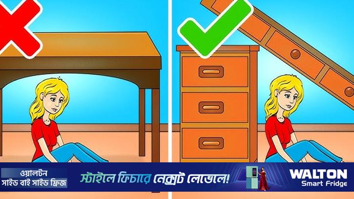 ভূমিকম্পের সময় ও পরে করণীয়