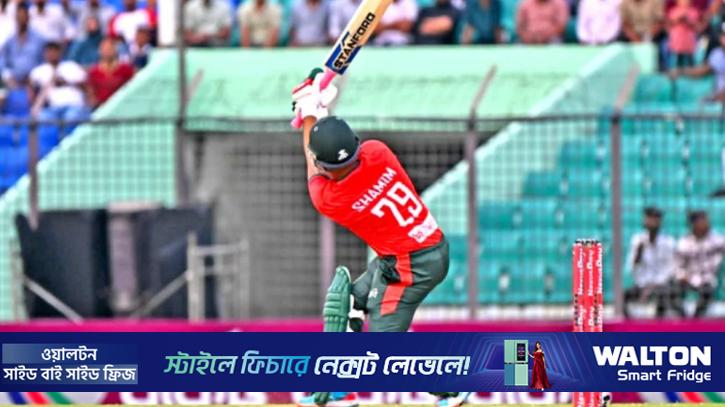 ডি ভিলিয়ার্সের অনুপ্রেরণায় শামীমের ‘নো লুক ৩৬০ ডিগ্রি শট’