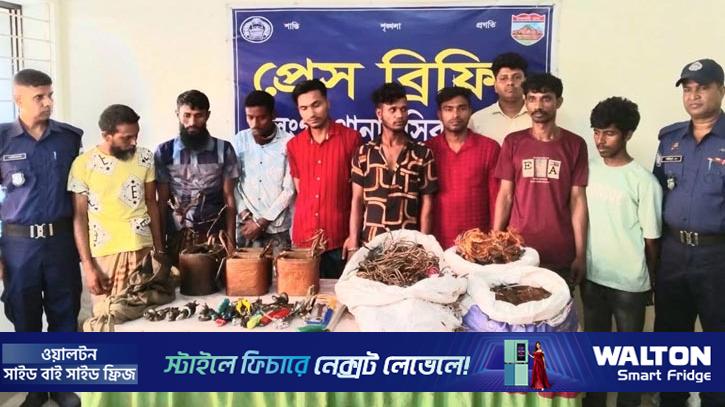সিরাজগঞ্জে ট্রান্সফরমার চোর চক্রের ৯ সদস্য গ্রেপ্তার
