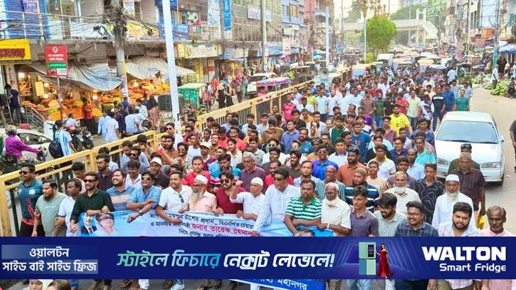 প্রধানমন্ত্রীকে নিয়ে কটূক্তি: রাশেদ প্রধানের কুশপুত্তলিকা দাহ