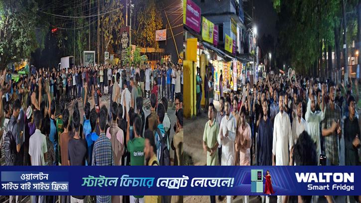 চবিতে ছাত্রদল-শিবিরের পাল্টাপাল্টি বিক্ষোভ