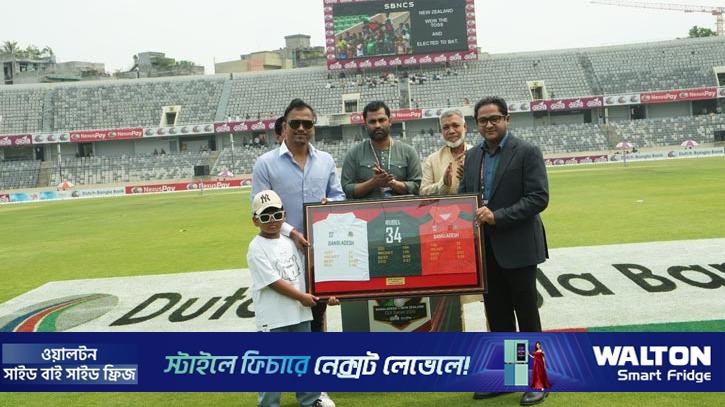 রুবেলকে সম্মাননা দেওয়ার সঙ্গে লিটনের ‘সেঞ্চুরি’ উদযাপন