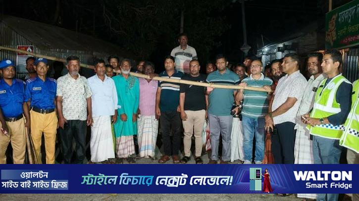 সিরাজগঞ্জে গরু চুরি ঠেকাতে ‘বাঁশকল’ পাহারা