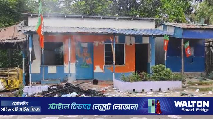 তৃণমূলের কার্যালয় ভাঙচুর-অগ্নিসংযোগের অভিযোগ বিজেপির বিরুদ্ধে