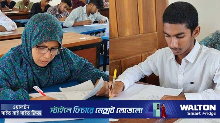 মা ছেলের একসঙ্গে এসএসসি পরীক্ষা, লালপুরে আলোচনায় ফুলঝুড়ি বেগম