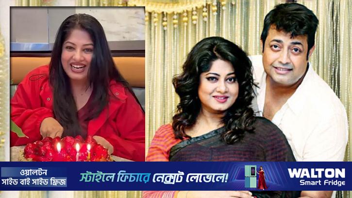দূরদেশে কেক কেটে ওমর সানীকে শুভেচ্ছা জানালেন মৌসুমী