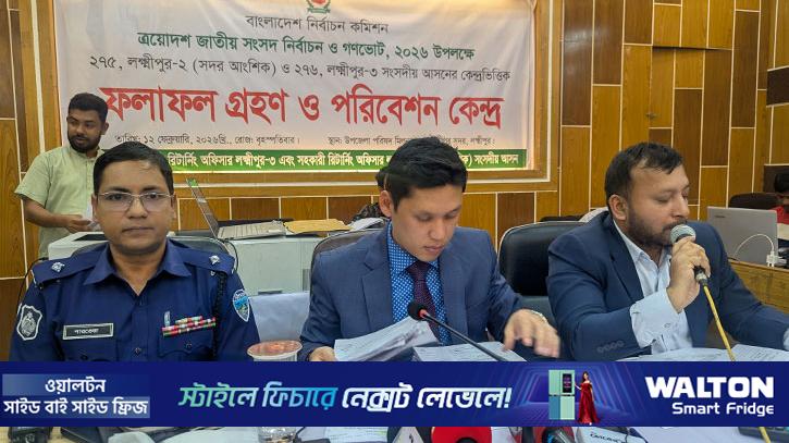 লক্ষ্মীপুর-৩: ১৭ কেন্দ্রে ধানের শীষের এ্যানি এগিয়ে