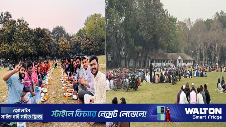 মতিহারের সবুজ চত্বরে খোলা আকাশের নিচে সম্প্রীতির গল্প