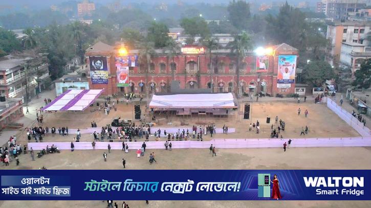 বিকেলে ফেনীতে তারেক রহমানের জনসভা, বসানো হয়েছে ২০টি বড় পর্দা