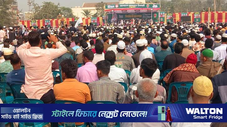 শেরপুরে শফিকুর রহমানের সমাবেশে নেতাকর্মীদের ঢল