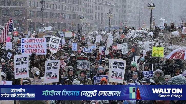 ‘আইস’ বিরোধী বিক্ষোভে উত্তাল যুক্তরাষ্ট্র