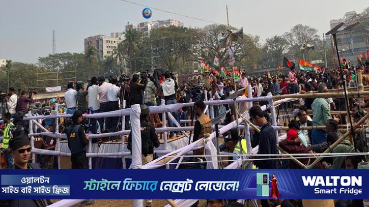 রাজশাহীতে তারেক রহমানের সমাবেশ শুরু