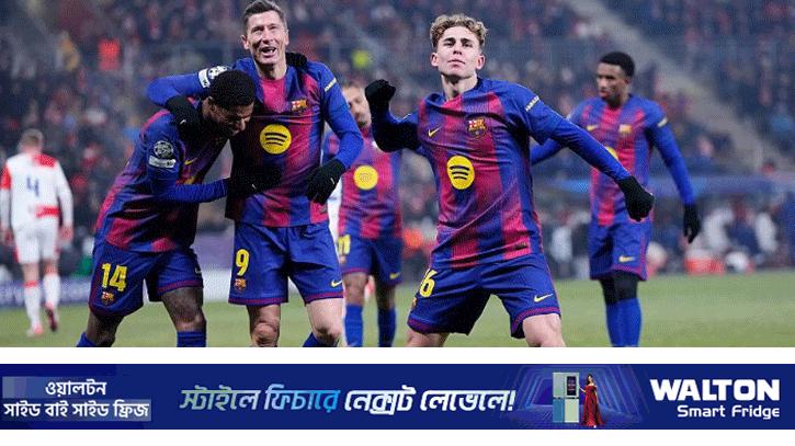 লোপেজের জোড়া গোলে ঘুরে দাঁড়াল বার্সা