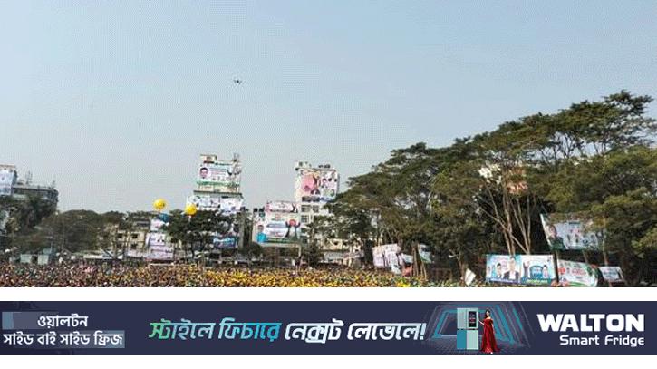 আলিয়া মাদ্রাসা মাঠে বিএনপির প্রথম নির্বাচনি সমাবেশ শুরু