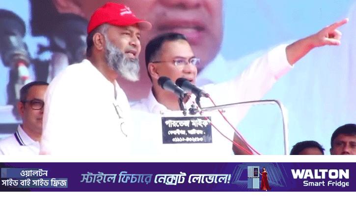 সিলেটে জনসভা মঞ্চে তারেক রহমানের ব্যতিক্রমী প্রশ্ন