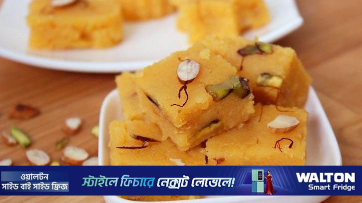 দুই ধাপে বানান বেসনের হালুয়া