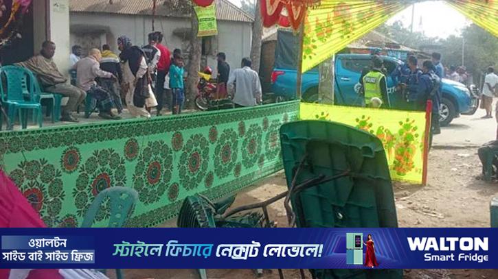 গভীর রাতে বিএনপির নির্বাচনি ক্যাম্পে আগুন