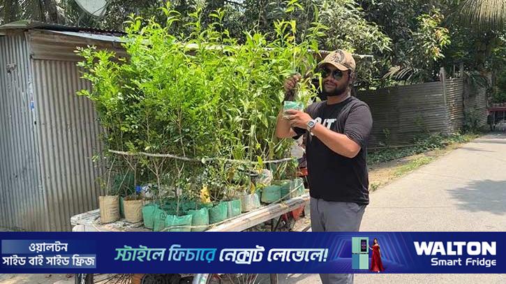 দাদির কবরের ফুলগাছ চুরির জবাবে অভিনব উদ্যোগ শামীমের