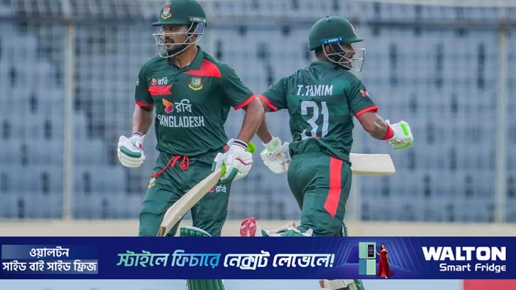 তানজিদ-নাজমুলের ফিফটির পর মোসাদ্দেক-তাওহীদ হাল ধরেছেন