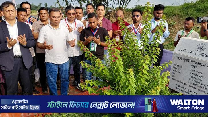 শহিদ ওয়াসিম আকরামের কবর জিয়ারত করলেন প্রধানমন্ত্রী