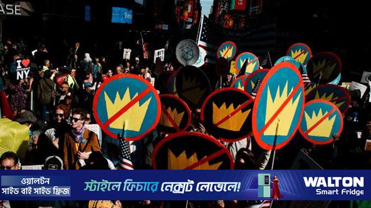 ইরান যুদ্ধের প্রতিবাদে যুক্তরাষ্ট্রজুড়ে শনিবার ৩ হাজার বিক্ষোভ