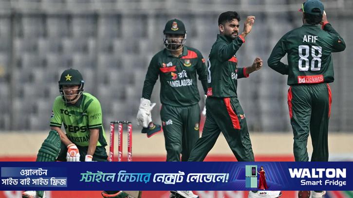 রুদ্ধশ্বাস ম্যাচে পাকিস্তানকে ১১ রানে হারিয়ে সিরিজ বাংলাদেশের