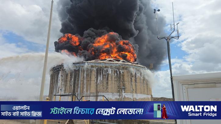 ইরানের ক্ষেপণাস্ত্র হামলায় ইসরায়েলৈর তেল শোধনাগারে আগুন