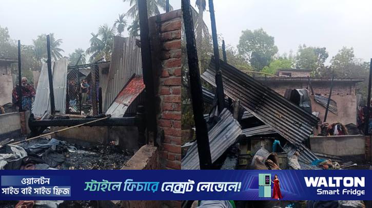 লোহাগড়ায় আগুনে পুড়ল ২ বাড়ি 