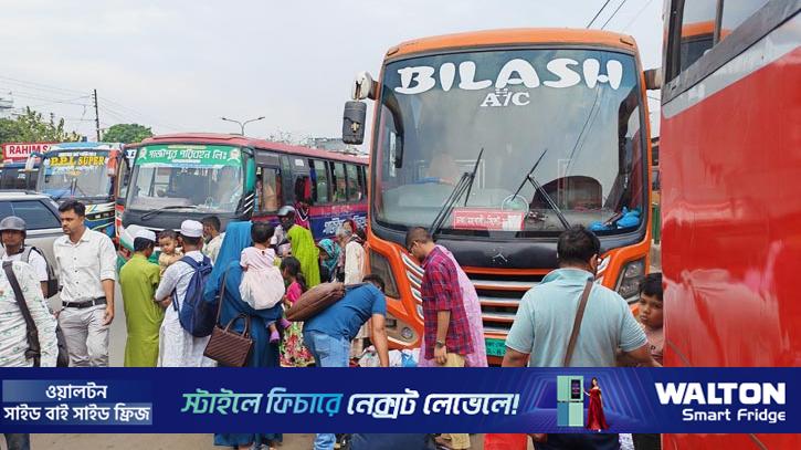 স্বস্তিতে ফিরছেন যাত্রীরা, মহাখালীতে নেই ভোগান্তি