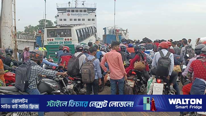 পাটুরিয়া ঘাটে ৩ দিনে সাড়ে ৭ হাজার মোটরসাইকেল পার