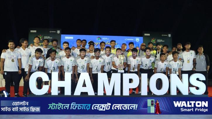 সাফজয়ী তরুণদের সংবর্ধনা, প্রতি সদস্যকে ১ লাখ টাকা পুরস্কার