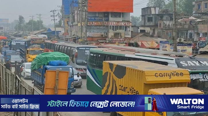 ঢাকা-টাঙ্গাইল-যমুনা সেতু মহাসড়কে বাড়ছে যানবাহনের চাপ 