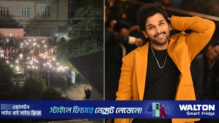 জন্মদিন: ভিড় সামলাতে হিমশিম খান আল্লুর নিরাপত্তারক্ষীরা