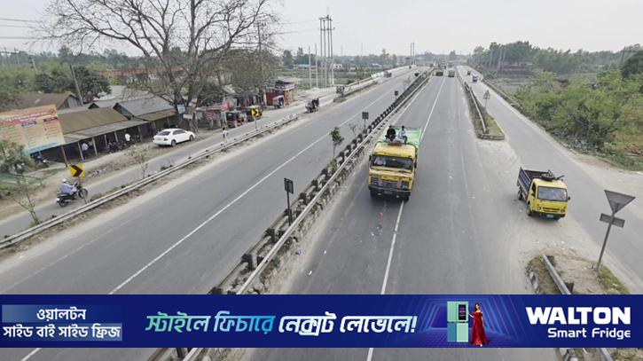 ঢাকা-টাঙ্গাইল-যমুনা সেতু মহাসড়কে দিনভর যানজটের পর বিকেলে স্বস্তি