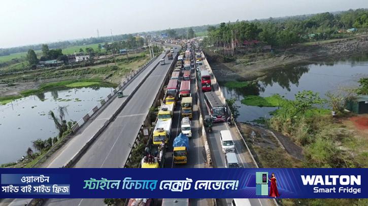 উত্তরাঞ্চলগামী মানুষের ঈদযাত্রায় চরম ভোগান্তি